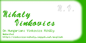 mihaly vinkovics business card
