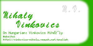 mihaly vinkovics business card